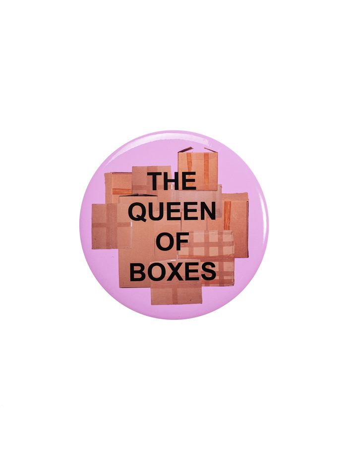 natasha zinko Queen Of The Boxes Metal Pin