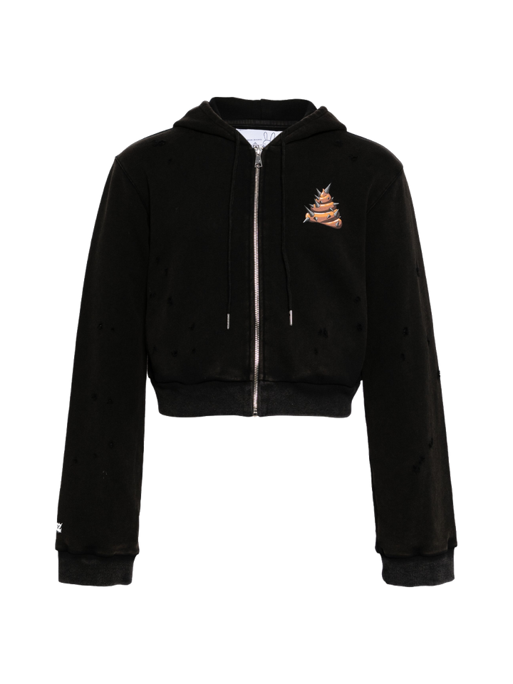 natasha zinko Random Sh*t Cropped Hoodie