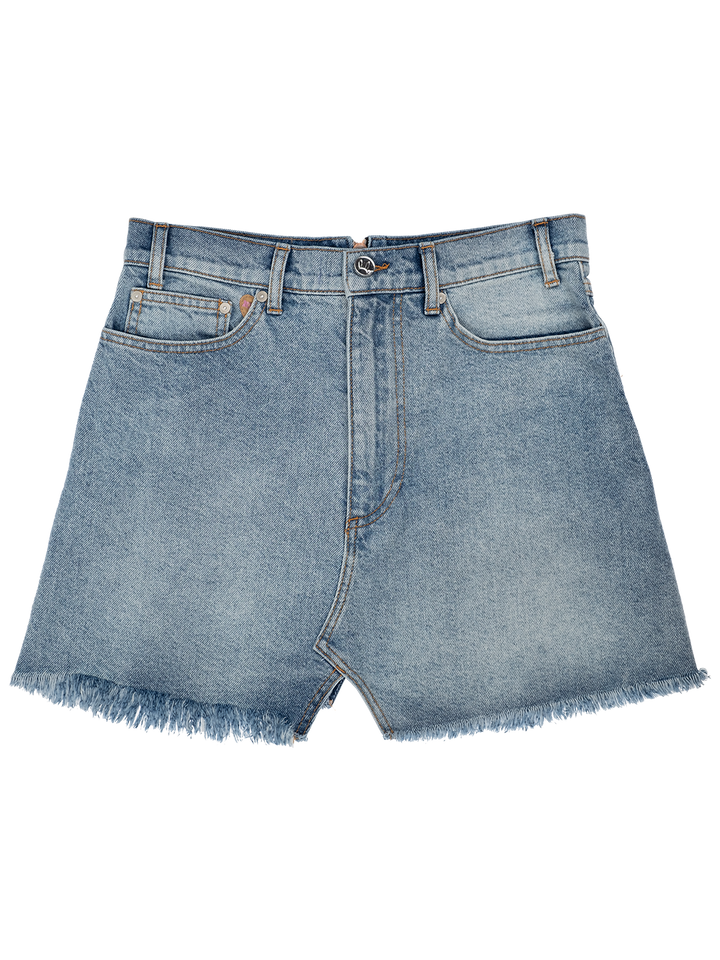 Natasha Zinko Reverse Denim Skirt