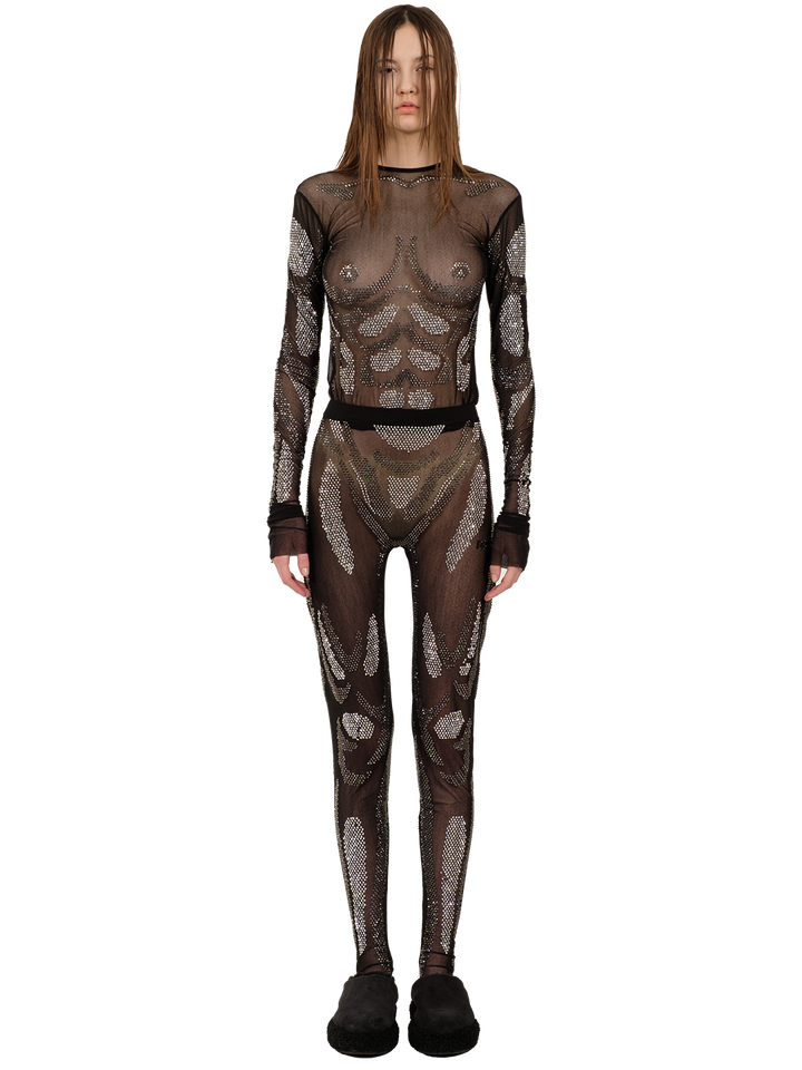 Natasha Zinko Rhinestones Embellished Leggins