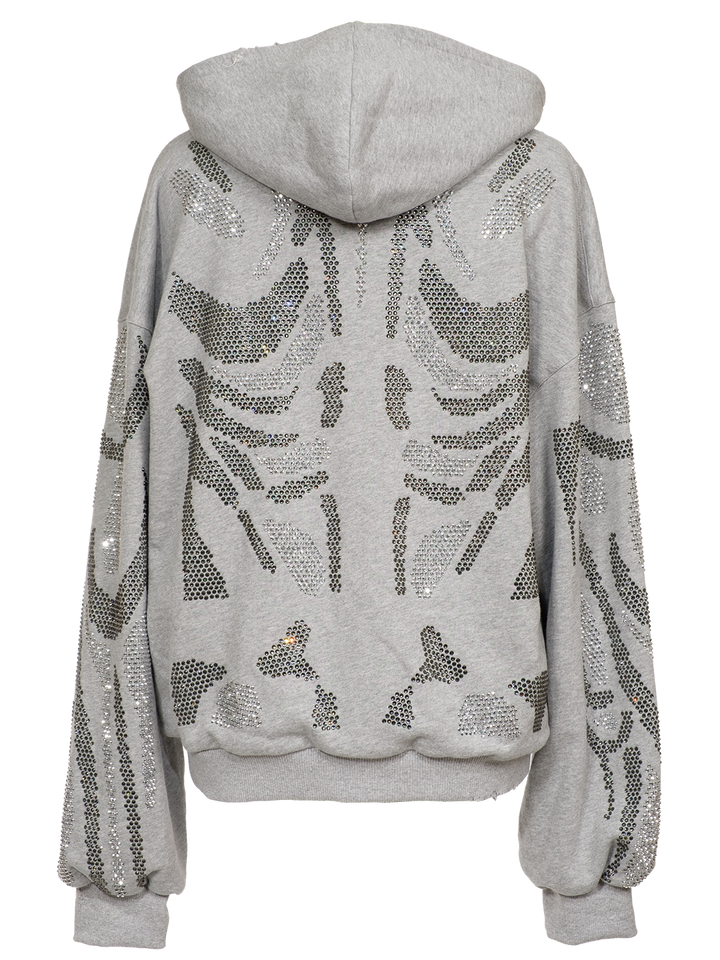 Natasha Zinko Rhinestones Zip-up Hoodie