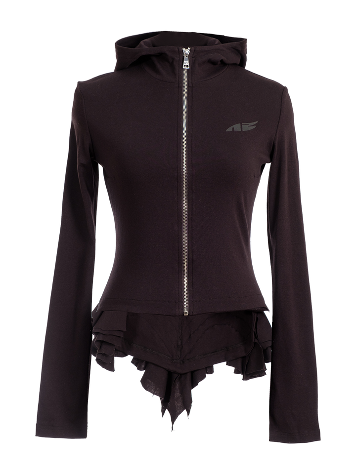 natasha zinko RUFFLE HOOD JACKET