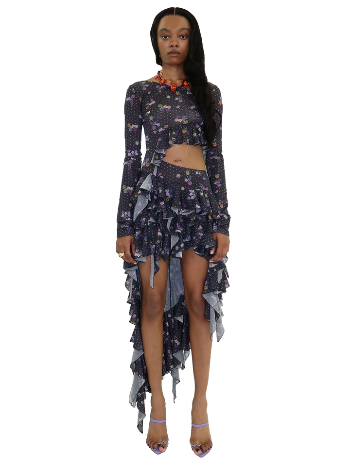 Natasha Zinko Ruffled Cut-out Dress