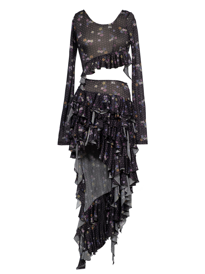 natasha zinko Ruffled Cut-out Dress