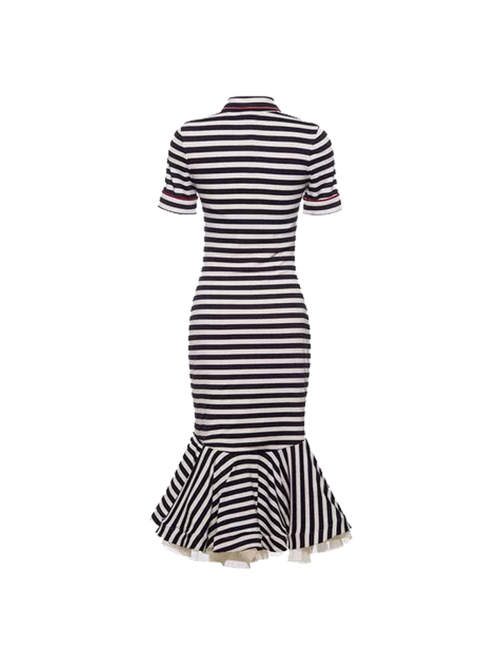 Natasha Zinko Striped Jersey Midi Dress