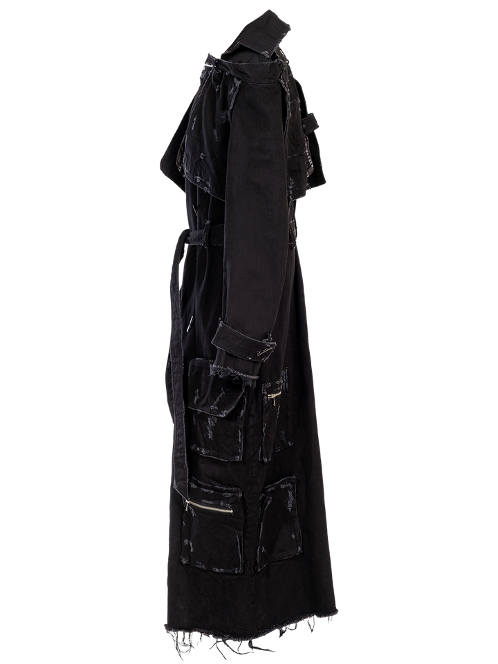 Natasha Zinko THICK COTTON CARGO TRENCHCOAT