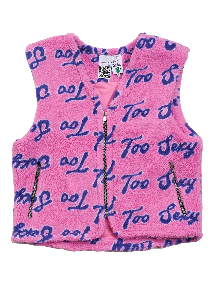 Natasha Zinko Too Sexy-print Fleece Vest