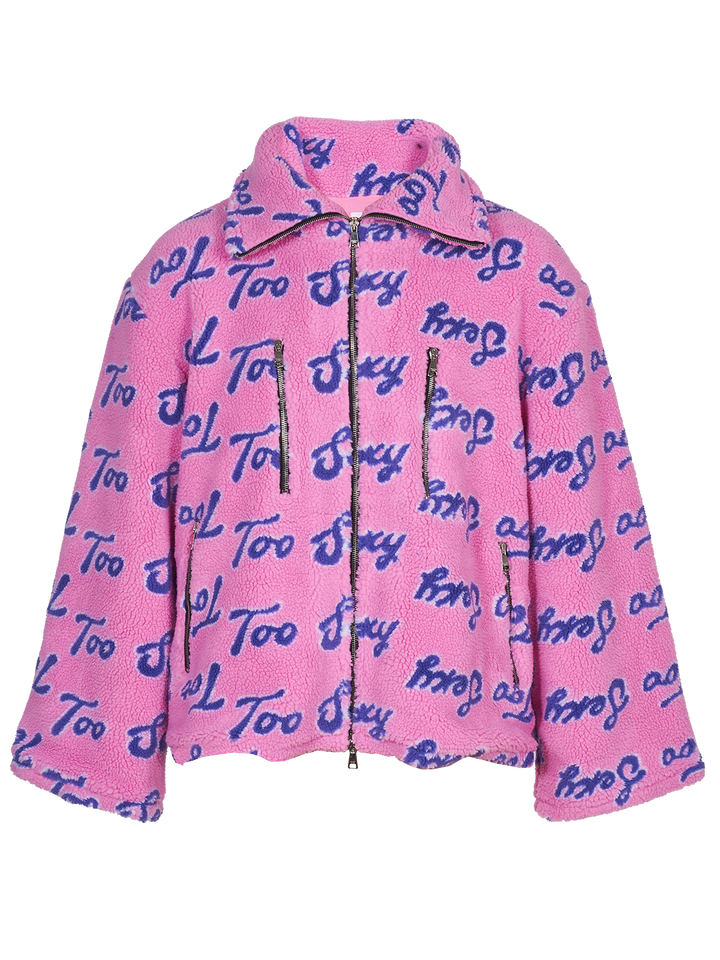 Natasha Zinko Too Sexy-print Fleece Zip Jacket