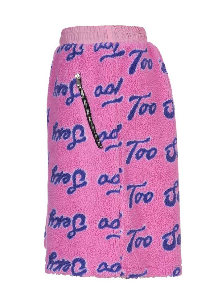 Natasha Zinko Too Sexy-print Long Fleece Shorts