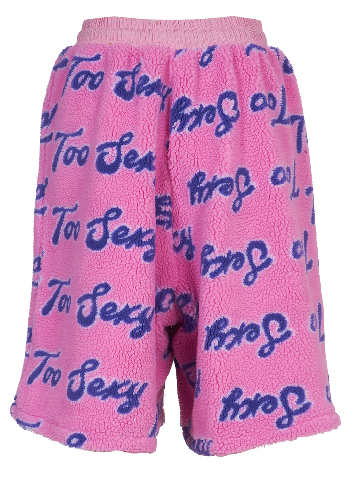 Natasha Zinko Too Sexy-print Long Fleece Shorts