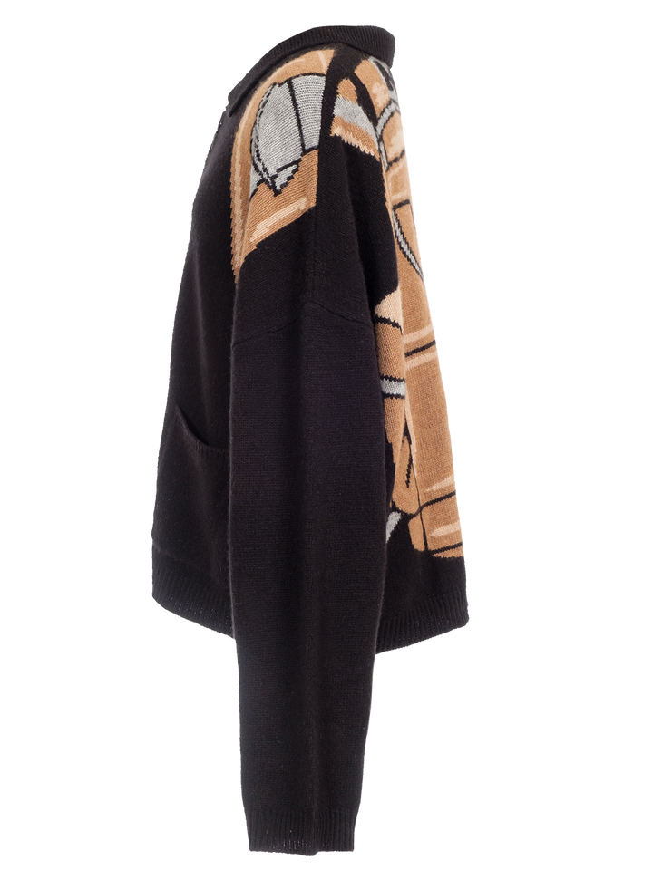 Natasha Zinko Trompe L'oeil Backpаck Cardigan