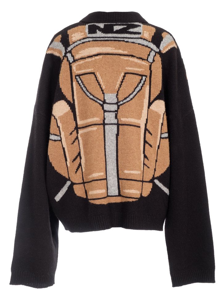 Natasha Zinko Trompe L'oeil Backpаck Cardigan