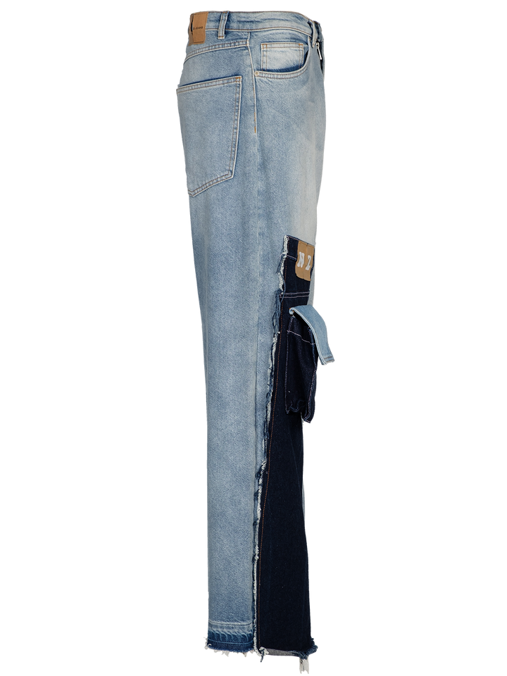Natasha Zinko Upcycled Denim Cargo Jeans