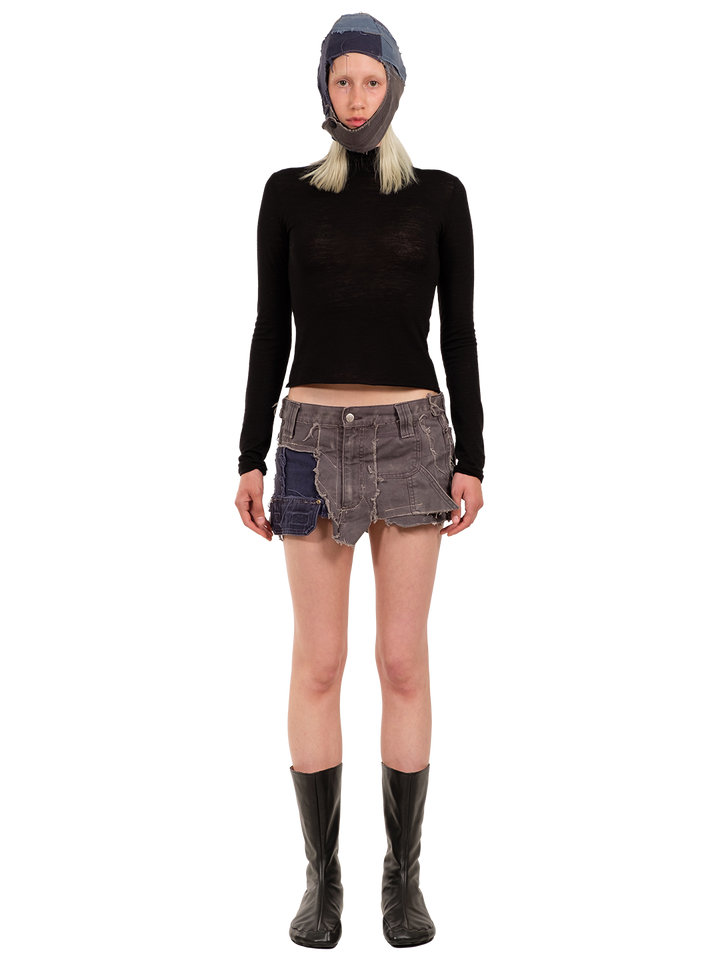 natasha zinko UPCYCLED MINI DENIM SKIRT