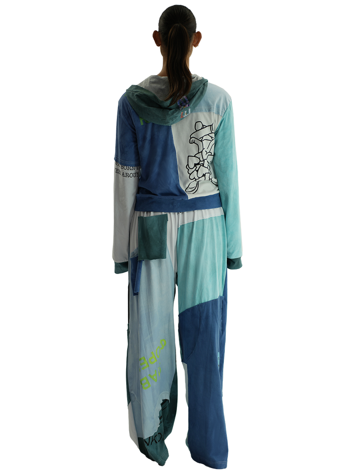 Natasha Zinko Upcycled Zip Front Hoodie