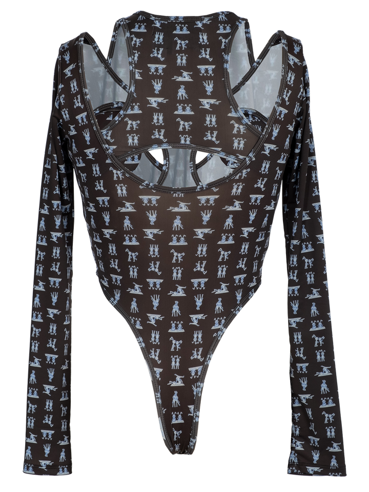Natasha Zinko Yoga Bunny Cut-out Bodysuit