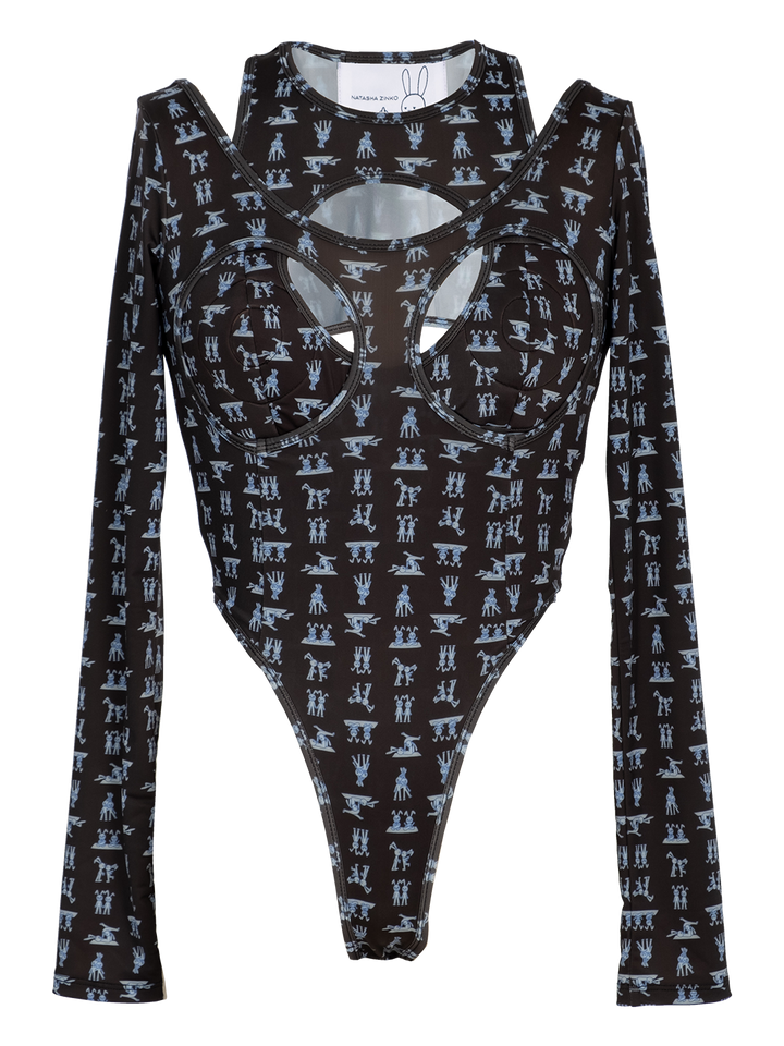 natasha zinko Yoga Bunny Cut-out Bodysuit
