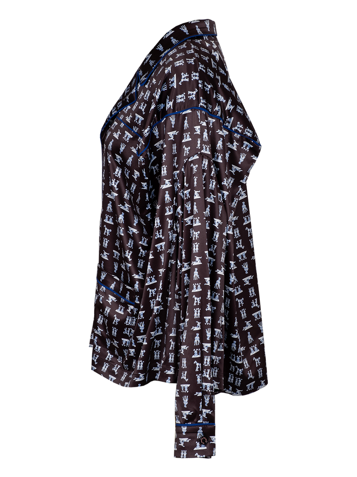 Natasha Zinko Yoga Bunny-print Pyjama Top