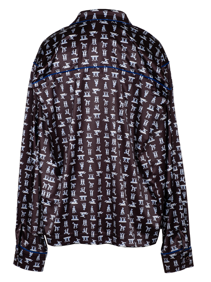 Natasha Zinko Yoga Bunny-print Pyjama Top