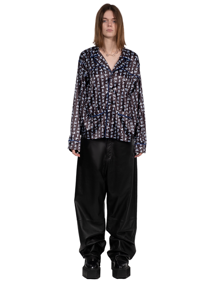 Natasha Zinko Yoga Bunny-print Pyjama Top