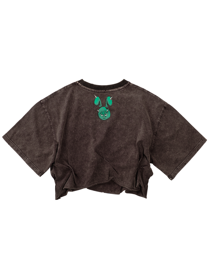 Natasha Zinko NZ Original Jeans Pleated Cropped T- Shirt