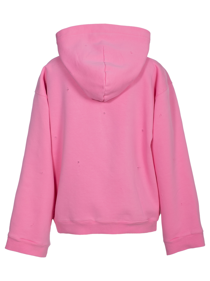 Natasha Zinko Oversized Distressed 'F*ck Off Monday' Bunny Hoodie