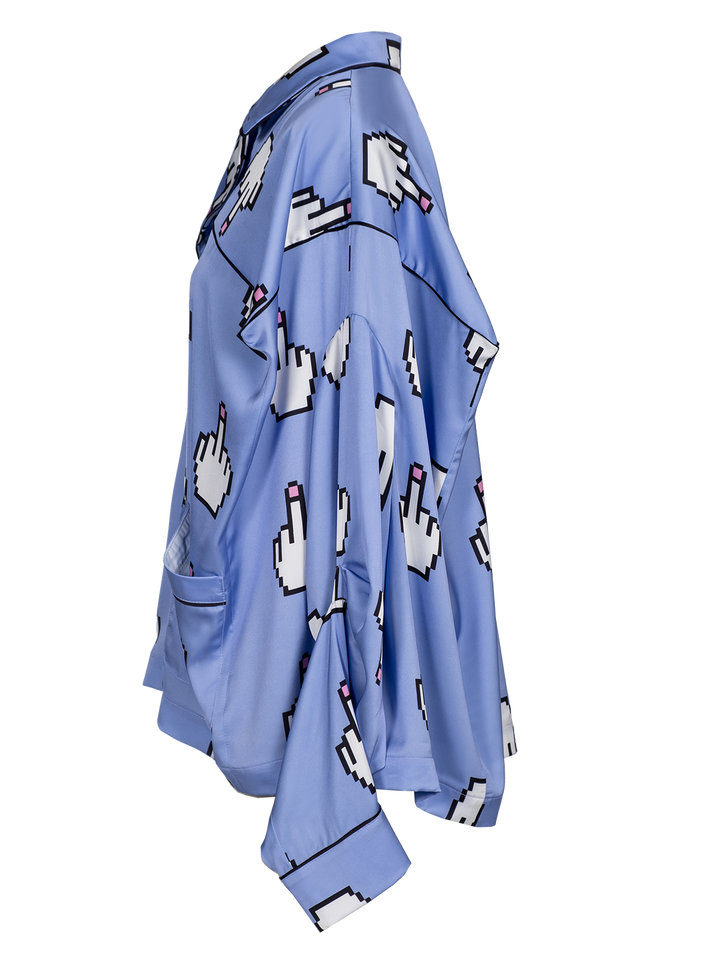 Natasha Zinko Pixel Middle Finger-print Box Pyjama Top