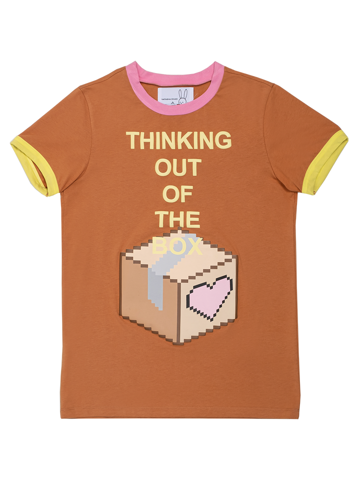 natasha zinko Pixel 'Thinking Out of The Box' T-shirt