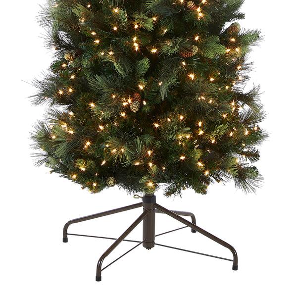 National Tree Company 10 Ft.Pre-Lit Carolina Pine Slim Tree With Clear Lights