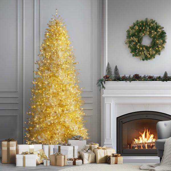 National Tree Company 10 Ft. Pre-Lit Christmas Platinum Tree