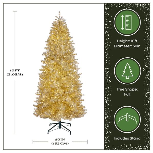 National Tree Company 10 Ft. Pre-Lit Christmas Platinum Tree