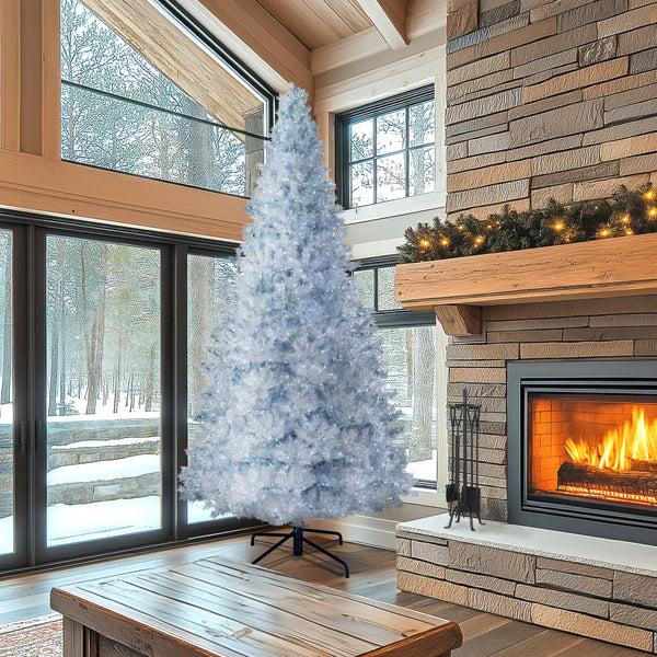 National Tree Company 10 Ft. Pre-Lit Crystal Pine Hinged Tree With RGB Lights