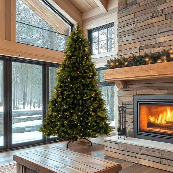 National Tree Company 10 Ft.Pre-Lit Downswept Douglas Fir Tree With Clear Lights