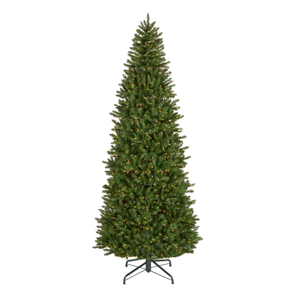 national tree company 10 ft. Pre-Lit Natural Fraser Slim Fir Tree with Clear Lights