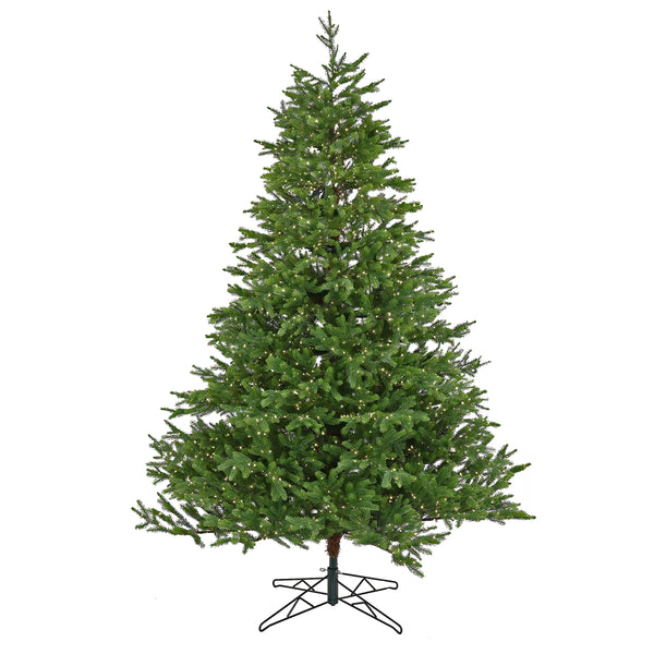 national tree company 10 ft. Pre-lit Noble Fir Hinged Tree with Dual Color Lights