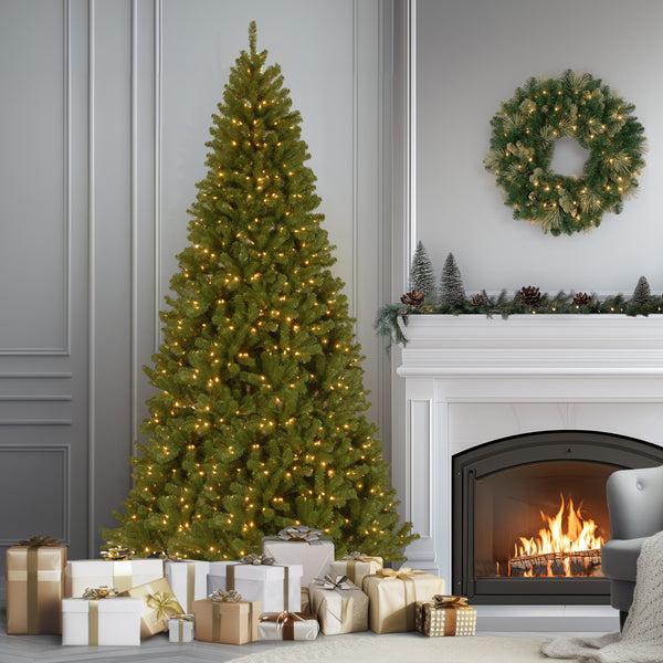 National Tree Company 10 Ft. Pre-Lit North Valley Spruce Tree With Clear Lights