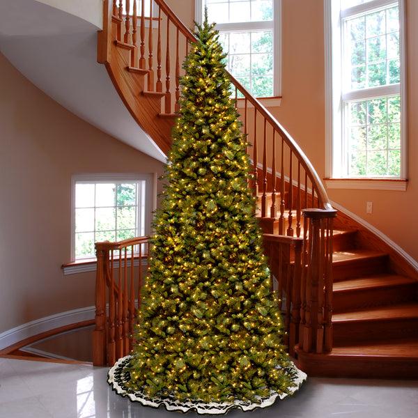 National Tree Company 10 Ft. Pre-Lit Tiffany Fir Slim Tree With Clear Lights
