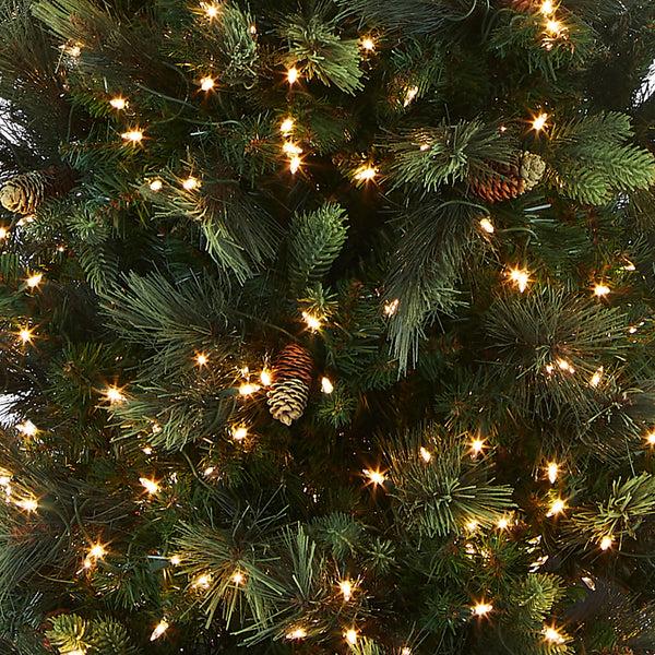 National Tree Company 12 Ft.Pre-Lit Carolina Pine Slim Tree With Clear Lights
