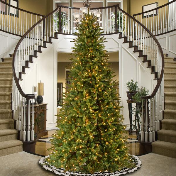 National Tree Company 12 Ft. Pre-Lit Tiffany Fir Slim Tree With Clear Lights