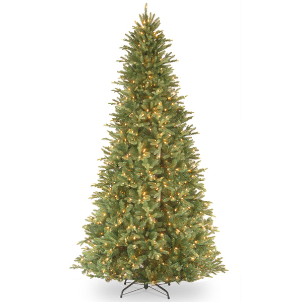 national tree company 12 ft. Pre-Lit Tiffany Fir Slim Tree with Clear Lights