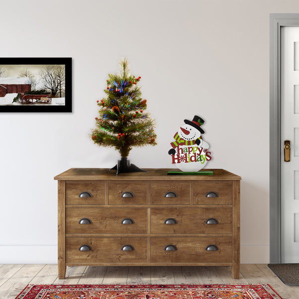 National Tree Company 2 Ft. Pre-Lit Fiber Optic Crestwood Tree