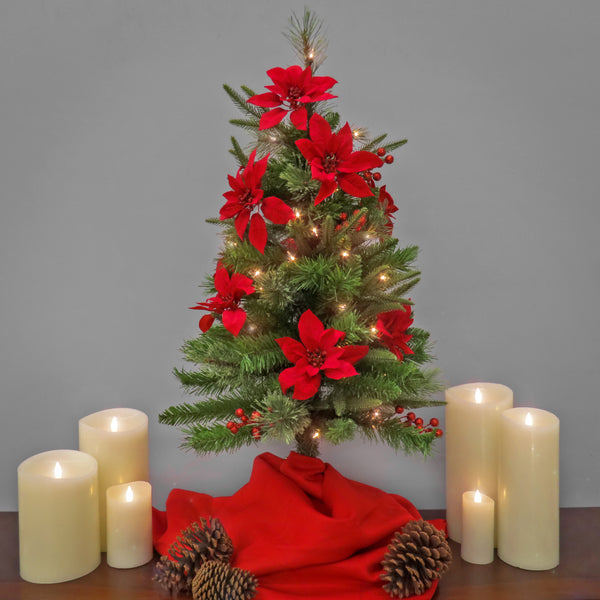 National Tree Company 3 Ft. Pre-Lit Colonial Pencil Slim Tree With Clear Lights
