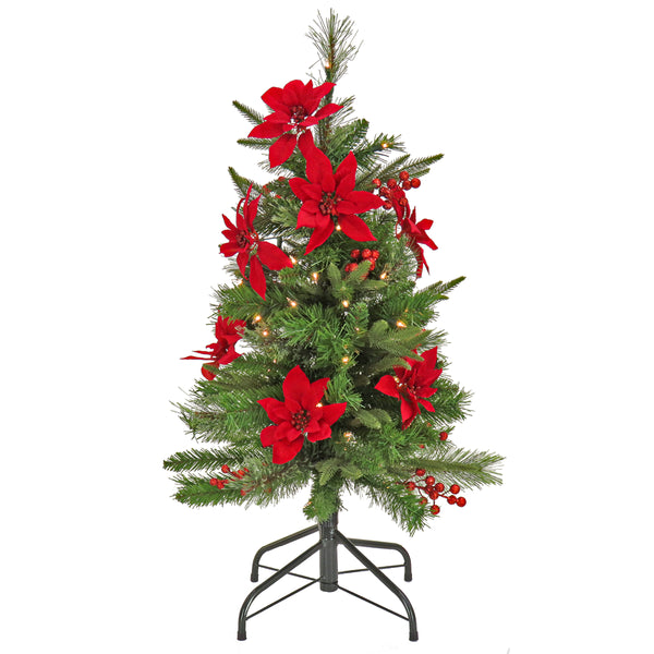 national tree company 3 ft. Pre-Lit Colonial Pencil Slim Tree with Clear Lights