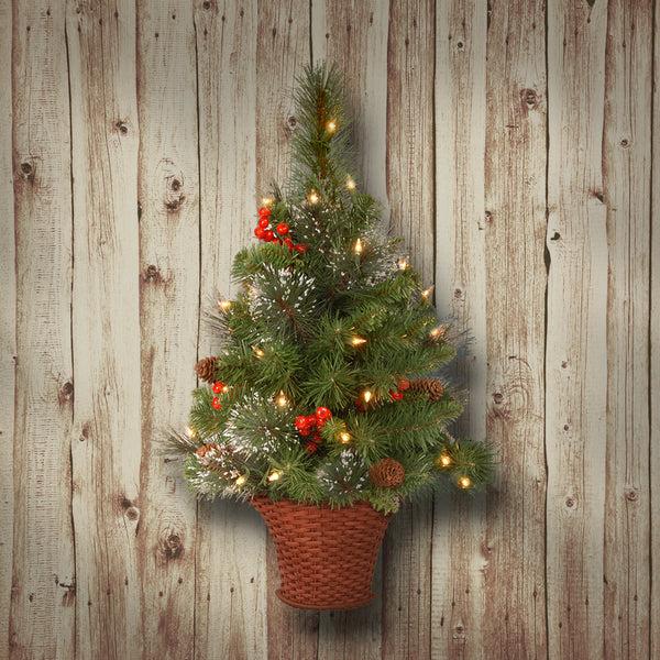 National Tree Company 3 Ft.Pre-Lit Crestwood Spruce Tree With Warm White LED Lights