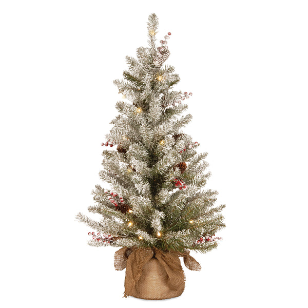 national tree company 3 ft. Pre-Lit Dunhill Fir Tree with Warm White LED Lights