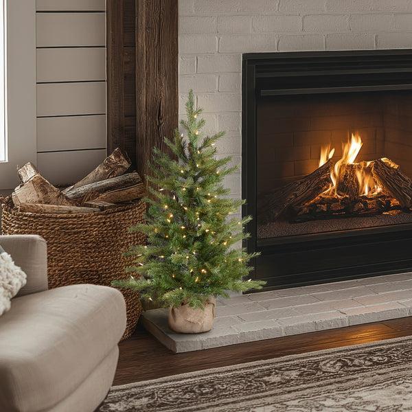 National Tree Company 3 Ft. Pre-Lit Nordic Spruce Tree With Clear Lights