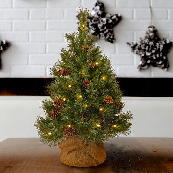 National Tree Company 3 Ft.Pre-Lit Pine Cone Tree With LED Lights