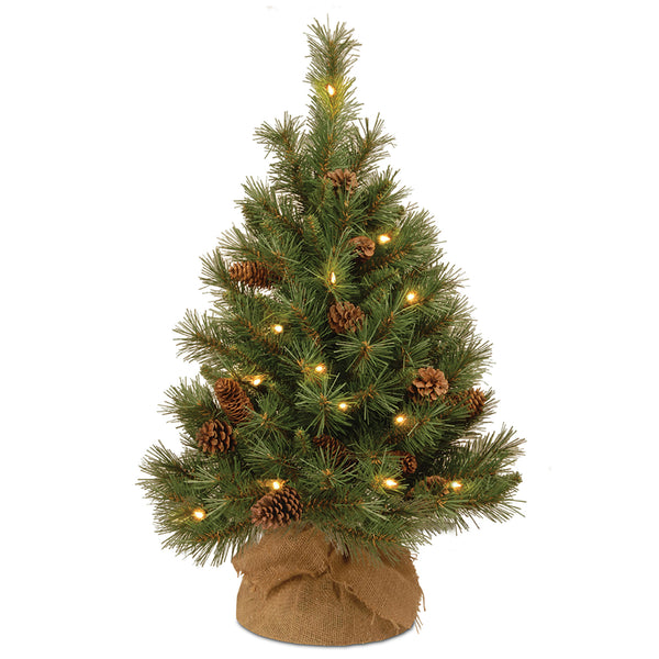 national tree company 3 ft.Pre-Lit Pine Cone Tree with LED Lights