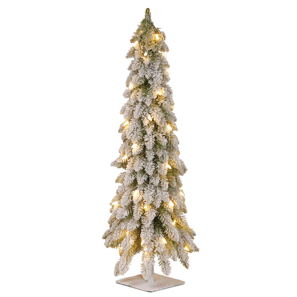 national tree company 3 ft. Pre-Lit Snowy Downswept Forest Tree with Clear Lights