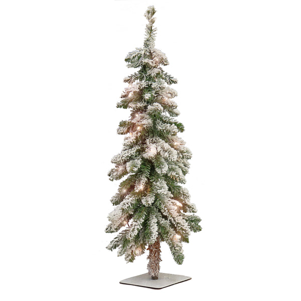 national tree company 3 ft. Pre-Lit Snowy Downswept Forestree Tree with Clear Lights